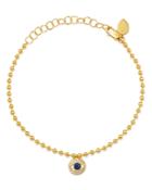 Meria T 14k Yellow Gold Diamond & Sapphire Evil Eye Bracelet