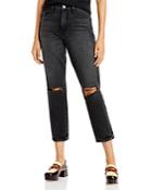 Frame Le Sylvie Slender Straight Leg Jeans In Wilkinson Rips