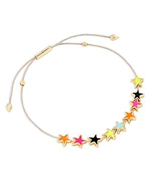 Kendra Scott Sloane Multicolor Star Friendship Slider Bracelet In 14k Gold Plated