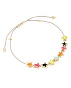 Kendra Scott Sloane Multicolor Star Friendship Slider Bracelet In 14k Gold Plated