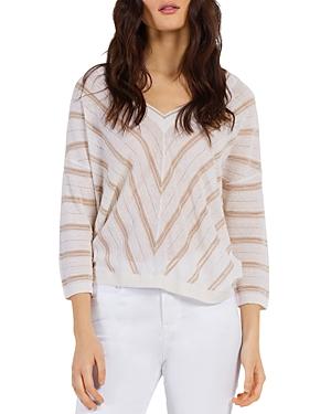 Gerard Darel Laisa Striped Open Knit Sweater