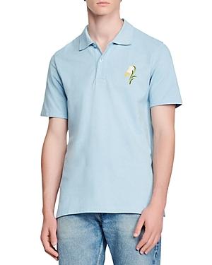 Sandro Lily Embroidered Polo Shirt