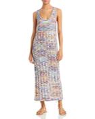 Ramy Brook Olsen Rainbow Cable Knit Maxi Dress