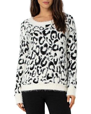 Liverpool Los Angeles Leopard Eyelash Jacquard Sweater