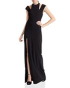 Halston Heritage Cold-shoulder Gown