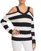 Vero Moda Sibbo Striped Cold-shoulder Sweater