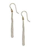 Ippolita 18k Yellow Gold Stardust Diamond Squiggly Stick Linear Drop Earrings