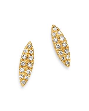 Suel 18k Yellow Gold Diamond Marquise Earrings