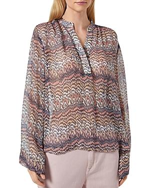 Joie Bezona Printed Silk Blouse