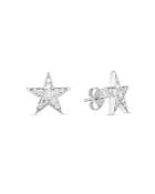 Roberto Coin 18k White Gold Tiny Treasure Diamond Pave Star Stud Earrings