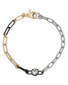Allsaints Crystal Mixed Chain Link Bracelet