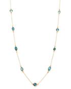 Bloomingdale's London & Swiss Blue Topaz Station Necklace In 14k Yellow Gold, 18 - 100% Exclusive