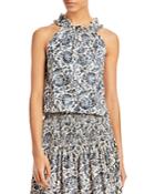 Vanessa Bruno Mock Neck Halter Top