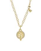 Temple St. Clair 18k Yellow Gold Pave Halo Tree Cutout Pendant With Diamonds
