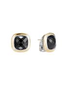 David Yurman Albion Stud Earrings With 18k Gold & Black Onyx