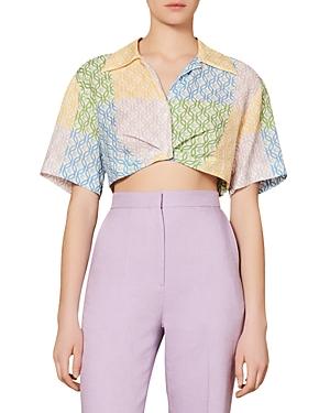 Sandro Leona Cropped Shirt