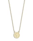 Bloomingdale's Cross Medallion Pendant Necklace In 14k Yellow Gold - 100% Exclusive