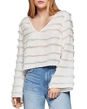 Bcbgeneration Fringed Striped Top