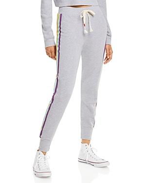 Wildfox Rainbow Stripe Jogger Pants