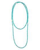 Lagos 18k Gold And Turquoise Single Strand Caviar Icon Station Necklace, 34