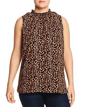 Status By Chenault Plus Sleeveless Leopard-print Top