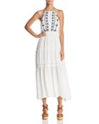 En Creme Embroidered Tiered Midi Dress - 100% Exclusive