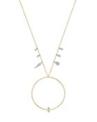 Meira T 14k White Gold & Yellow Gold Open Circle Diamond Necklace, 16