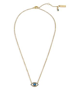 Kurt Geiger London Blue Crystal Evil Eye Pendant Necklace, 16-18