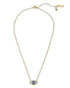 Kurt Geiger London Blue Crystal Evil Eye Pendant Necklace, 16-18