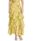 Hemant And Nandita Floral Tiered Maxi Skirt