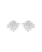 Hueb 18k White Gold Luminus Diamond Cluster Stud Earrings