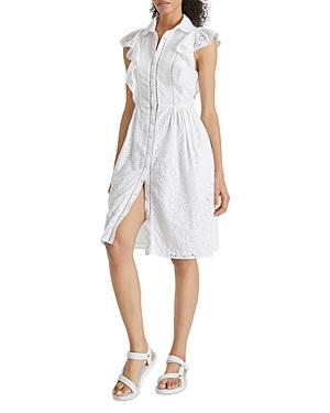 French Connection Duna Lawn Eyelet Shirt Dress
