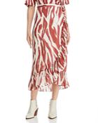 Anine Bing Lucky Zebra-print Wrap Skirt