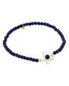 Tous 18k Yellow Gold Super Power Lapis & Mother-of-pearl Beaded Stretch Bracelet