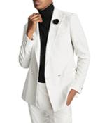Reiss Palace Solid Double Breasted Slim Fit Suit Jacket