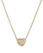 David Yurman Cable Heart Pendant Necklace In 18k Yellow Gold With Pave Diamonds, 18