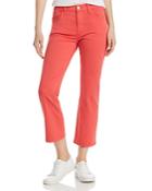 Current/elliott The Kick Cropped Flare Jeans In Poinsettia