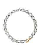 John Hardy Sterling Silver & 18k Gold Bamboo Link Necklace, 18
