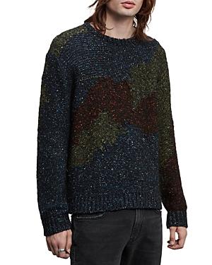 John Varvatos Collection Abstract Intarsia Knit Regular Fit Crewneck Sweater