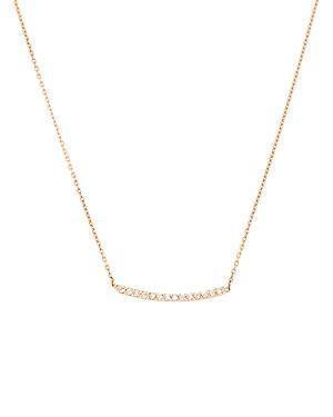 Kismet By Milka 14k Rose Gold Diamond Lumiere Bar Necklace, 18