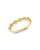 Bloomingdale's Diamond Bezel Beaded Stacking Ring In 14k Yellow Gold, 0.10 Ct. T.w. - 100% Exclusive