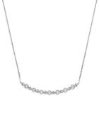 Kc Designs 14k White Gold Diamond Curve Bar Necklace, 16