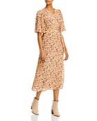 Vanessa Bruno Taslima Floral Wrap Midi Dress