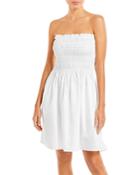 Tory Burch Smocked Short Dress Swim Cover-up