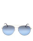 Oliver Peoples Unisex Polarized Brow Bar Aviator Sunglasses, 61mm