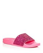 Adidas Women's Adilette Glitter Slide Sandals