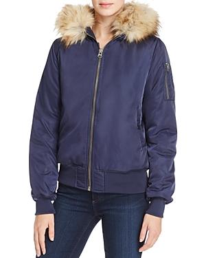 Bnci Faux Fur Trim Hooded Bomber Jacket - 100% Exclusive