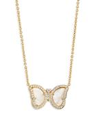 Nadri Vanessa Mother-of-pearl Butterfly Pendant Necklace, 16
