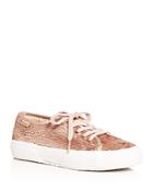 Superga Women's Sequin Lace Up Sneakers