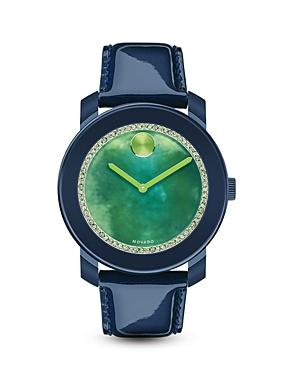 Movado Bold Navy Watch With Green Watercolor Sunray Dial, 42mm - Bloomingdale's Exclusive